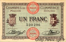 1 Franc FRANCE Regionalismus und verschiedenen Macon, Bourg 1915 JP.078.03 SS to VZ
