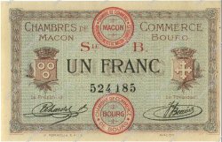 1 Franc FRANCE Regionalismus und verschiedenen Macon, Bourg 1915 JP.078.06 fST to ST