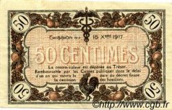 50 Centimes FRANCE regionalismo e varie Macon, Bourg 1917 JP.078.09 BB to SPL