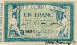 1 Franc FRANCE regionalism and miscellaneous Marseille 1914 JP.079.41 VF - XF