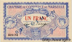 1 Franc Spécimen FRANCE regionalismo e varie Marseille 1917 JP.079.71 AU a FDC
