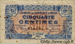 50 Centimes FRANCE regionalismo e varie Melun 1915 JP.080.01 MB