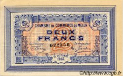 2 Francs FRANCE regionalismo e varie Melun 1915 JP.080.05 BB to SPL