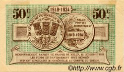50 Centimes FRANCE regionalism and miscellaneous Melun 1919 JP.080.07 VF - XF