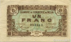 1 Franc FRANCE régionalisme et divers Melun 1919 JP.080.08 TB