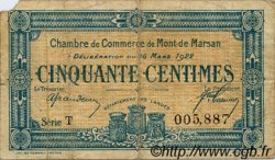 50 Centimes FRANCE regionalism and various Mont-De-Marsan 1922 JP.082.36 F
