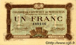 1 Franc FRANCE regionalism and miscellaneous Montauban 1921 JP.083.19 VF - XF