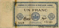1 Franc FRANCE regionalism and miscellaneous Montluçon, Gannat 1914 JP.084.02 F