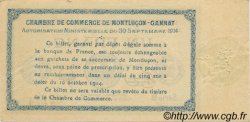 1 Franc FRANCE Regionalismus und verschiedenen Montluçon, Gannat 1914 JP.084.05 SS to VZ