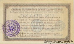 1 Franc FRANCE regionalismo y varios Montluçon, Gannat 1915 JP.084.15 SC a FDC