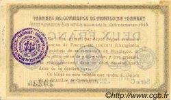 2 Francs FRANCE Regionalismus und verschiedenen Montluçon, Gannat 1915 JP.084.18 SS to VZ