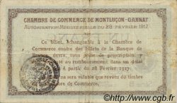 1 Franc FRANCE Regionalismus und verschiedenen Montluçon, Gannat 1916 JP.084.23 S