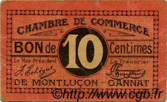 10 Centimes FRANCE regionalismo y varios Montluçon, Gannat 1918 JP.084.67 BC