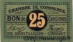 25 Centimes FRANCE regionalismo y varios Montluçon, Gannat 1918 JP.084.68 SC a FDC