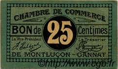 25 Centimes FRANCE regionalism and various Montluçon, Gannat 1918 JP.084.68 VF - XF