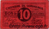 10 Centimes FRANCE Regionalismus und verschiedenen Montluçon, Gannat 1918 JP.084.70 SS to VZ