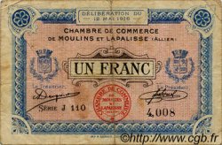 1 Franc FRANCE régionalisme et divers Moulins et Lapalisse 1916 JP.086.04 TB