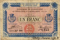 1 Franc FRANCE régionalisme et divers Moulins et Lapalisse 1920 JP.086.17 TB