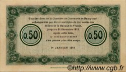50 Centimes FRANCE regionalismo y varios Nancy 1916 JP.087.07 SC a FDC