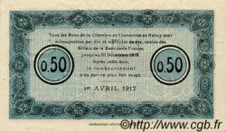 50 Centimes FRANCE Regionalismus und verschiedenen Nancy 1917 JP.087.12 SS to VZ