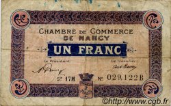1 Franc FRANCE regionalismo y varios Nancy 1919 JP.087.36 BC