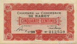 50 Centimes FRANCE regionalism and miscellaneous Nancy 1920 JP.087.38 AU+