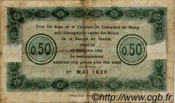 50 Centimes FRANCE regionalism and miscellaneous Nancy 1920 JP.087.40 F