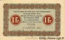 1 Franc FRANCE regionalism and various Nancy 1921 JP.087.49 VF - XF
