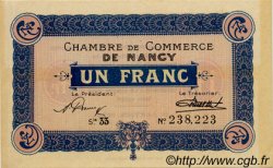 1 Franc FRANCE Regionalismus und verschiedenen Nancy 1922 JP.087.54 SS to VZ