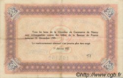 2 Francs FRANCE regionalism and miscellaneous Nancy 1922 JP.087.55 VF - XF