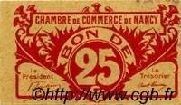 25 Centimes FRANCE regionalismo e varie Nancy 1918 JP.087.64 BB to SPL