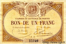 1 Franc FRANCE regionalism and miscellaneous Nantes 1918 JP.088.08 VF - XF
