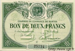 2 Francs FRANCE Regionalismus und verschiedenen Nantes 1918 JP.088.12 fST to ST