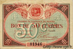 50 Centimes FRANCE Regionalismus und verschiedenen Nantes 1918 JP.088.17 SS to VZ