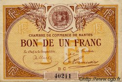1 Franc FRANCE regionalism and miscellaneous Nantes 1918 JP.088.19 VF - XF