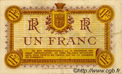 1 Franc FRANCE Regionalismus und verschiedenen Narbonne 1916 JP.089.11 fST to ST