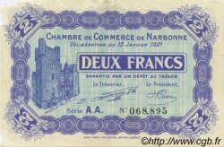 2 Francs FRANCE régionalisme et divers Narbonne 1921 JP.089.25 TB