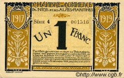 1 Franc FRANCE regionalism and various Nice 1917 JP.091.05 AU+