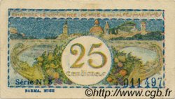 25 Centimes FRANCE regionalismo e varie Nice 1918 JP.091.17 BB to SPL