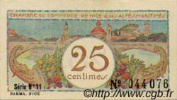 25 Centimes FRANCE regionalismo e varie Nice 1918 JP.091.18 AU a FDC