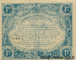 1 Franc FRANCE Regionalismus und verschiedenen Nîmes 1915 JP.092.06 SS to VZ