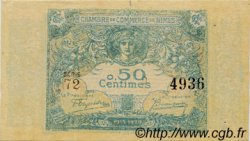 50 Centimes FRANCE regionalismo y varios Nîmes 1915 JP.092.10 SC a FDC