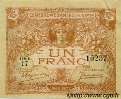 1 Franc FRANCE regionalism and various Nîmes 1915 JP.092.14 VF - XF