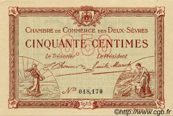 50 Centimes FRANCE regionalismo e varie Niort 1915 JP.093.01 AU a FDC