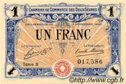 1 Franc FRANCE regionalism and miscellaneous Niort 1920 JP.093.11 AU+