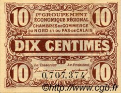 10 Centimes FRANCE Regionalismus und verschiedenen Nord et Pas-De-Calais 1918 JP.094.02 SS to VZ