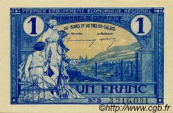 1 Franc FRANCE regionalismo e varie Nord et Pas-De-Calais 1918 JP.094.07 AU a FDC