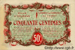 50 Centimes FRANCE Regionalismus und verschiedenen Orléans 1917 JP.095.16 SS to VZ