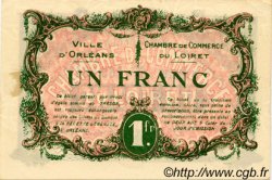 1 Franc FRANCE Regionalismus und verschiedenen Orléans 1917 JP.095.17 SS to VZ