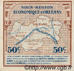 50 Centimes FRANCE regionalismo y varios Orléans et Blois 1920 JP.096.01 SC a FDC